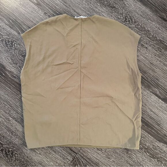 Everlane Taupe Japanese GoWeave V-Neck Boxy Tee 0 - Picture 5 of 7